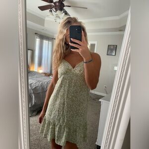 Green floral dress, the cutest dress ever !!